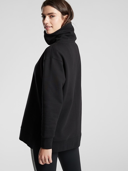 2 of 8 showing, with the color Black of product 24/7 Funnel Neck Sweatshirt