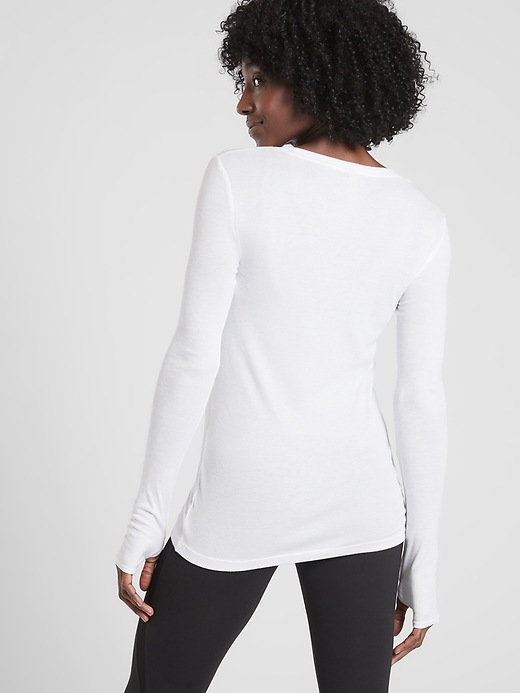 View large product image 2 of 3. Cloudlight Rib V Neck Top