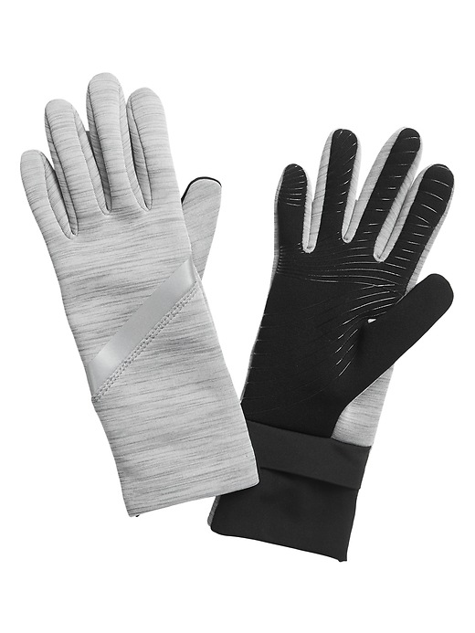 1 of 8 showing, with the color Grey Heather of product Whiteout Run Glove