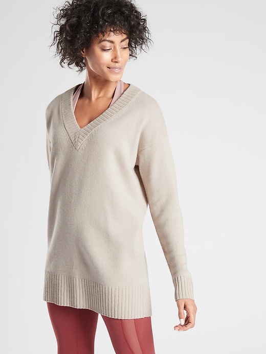 Image number 1 showing, Wool Cashmere V&#45Neck Tunic