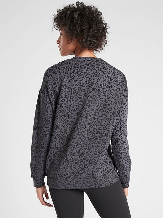 Image number 2 showing, Pure Luxe Leopard Print Sweatshirt