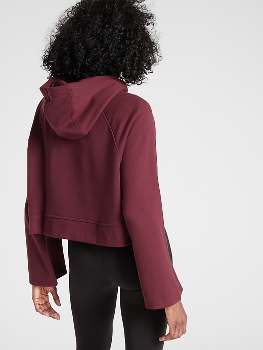 2 of 8 showing, with the color Antique Burgundy of product Steady State Crop Sweatshirt