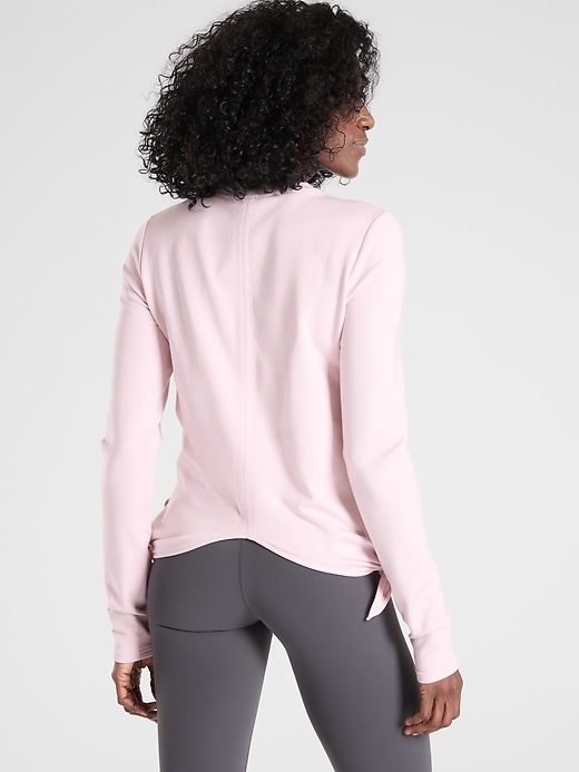 2 of 8 showing, with the color Rosario Pink of product Nirvana Side Tie Sweatshirt