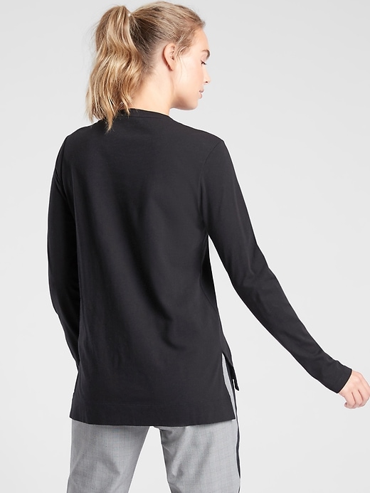 2 of 8 showing, with the color Black of product Organic Daily Long Sleeve