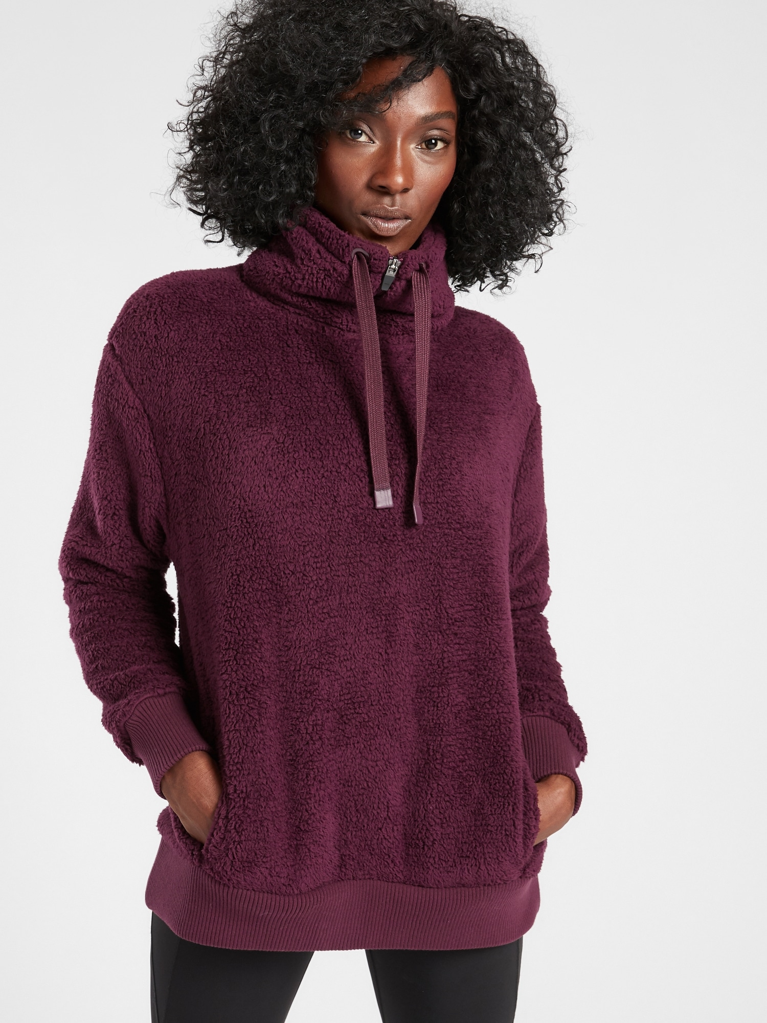 Athleta sherpa funnel neck 2024 sweatshirt