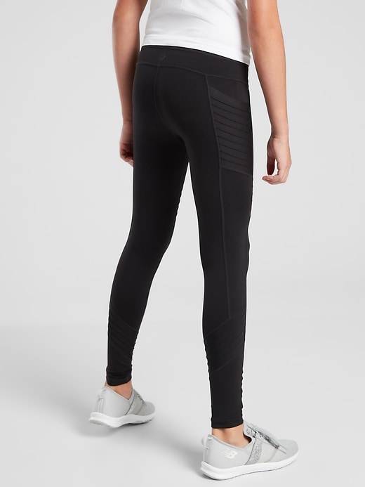 2 of 8 showing, with the color Black of product Athleta Girl Moto-vation Tight