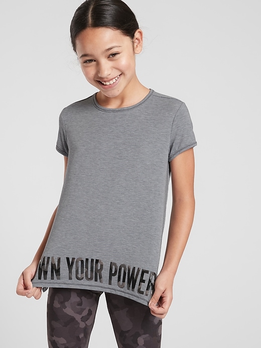View large product image 1 of 3. Athleta Girl Limitless Power Tee