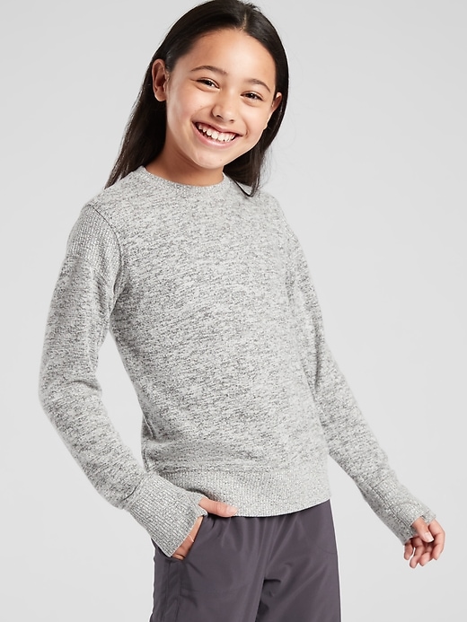 1 of 8 showing, with the color Grey Heather of product Athleta Girl Seize The Day Top