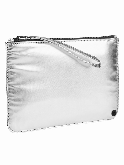 1 of 8 showing, with the color Metallic Silver of product Everyday Clutch