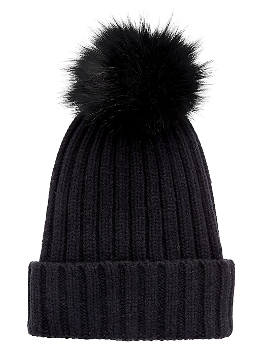 Ribbed Pom Beanie