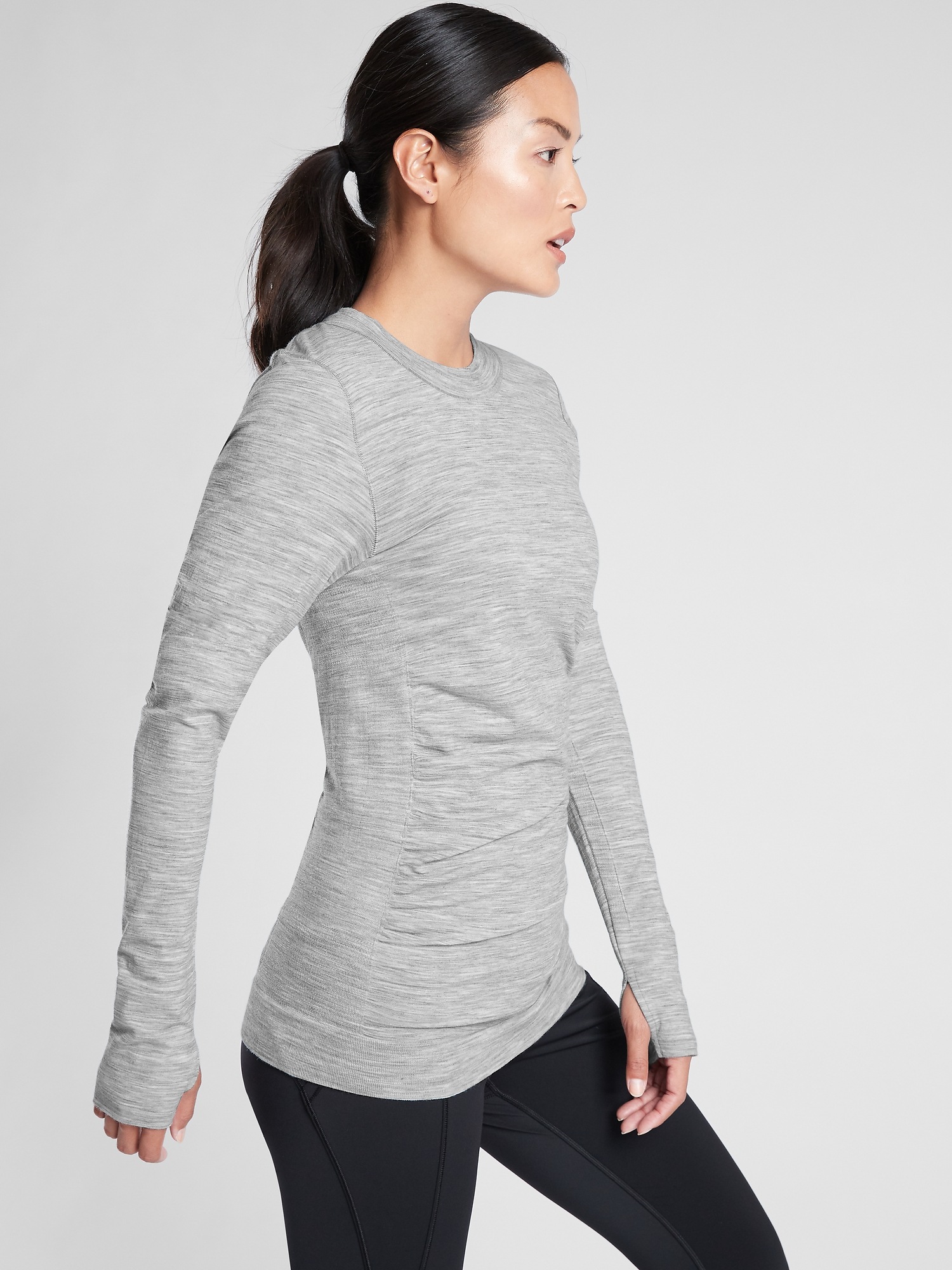 NWOT ATHLETA FORESTHILL MERINO ASCENT TOP LONG SLEEVE SMALL $74 TOP 