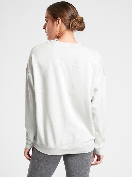 2 of 8 showing, with the color Sea Salt Heather Nep of product Pure Luxe Sweatshirt