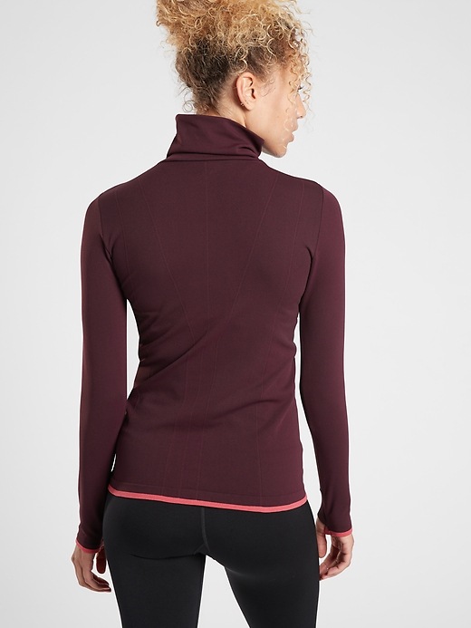 2 of 8 showing, with the color Antique Burgundy of product Flurry Downslope Turtleneck