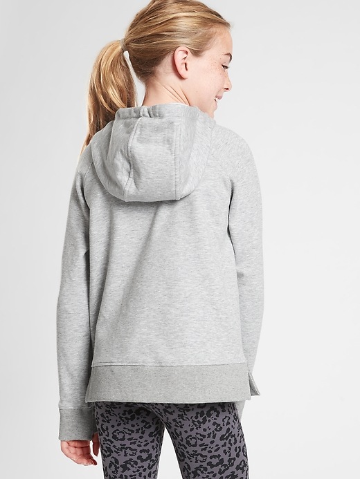 2 of 8 showing, with the color Grey Heather of product Athleta Girl All Day Everyday Hoodie