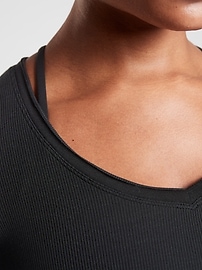 View large product image 3 of 3. Cloudlight Rib V Neck Top