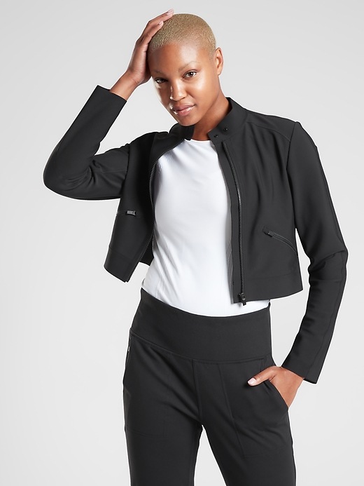 1 of 8 showing, with the color Black of product Lunar Moto Jacket