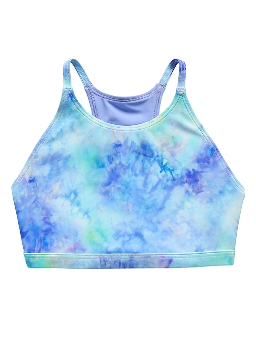 1 of 8 showing, with the color Ice Dye Cool of product Athleta Girl Waves For Days Reversible Bikini Top