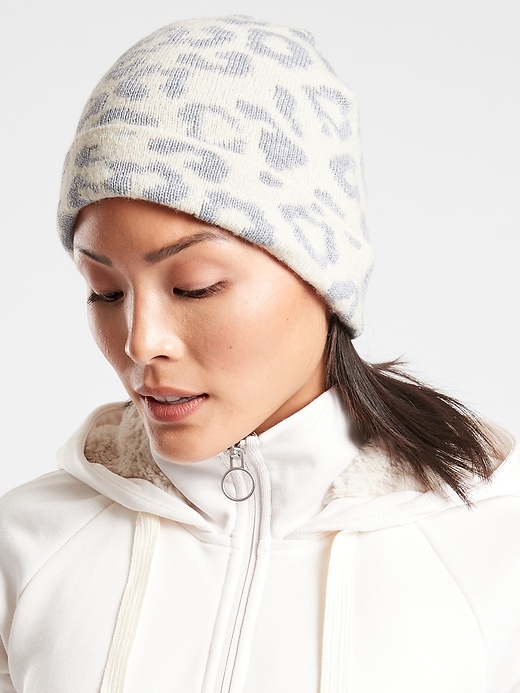 View large product image 2 of 2. Snow Leopard Beanie
