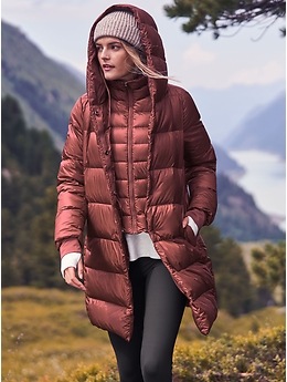 Athleta lofty cheap metallic down jacket