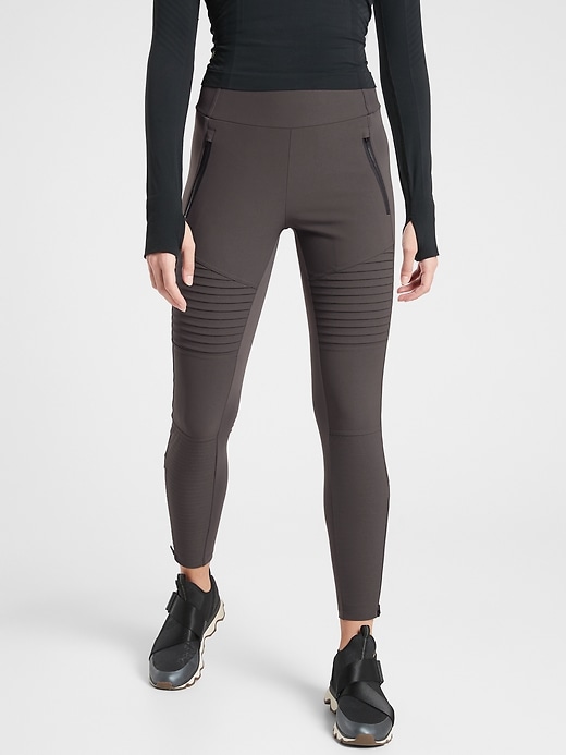1 of 8 showing, with the color Arbor Olive of product Headlands Hybrid Moto Tight