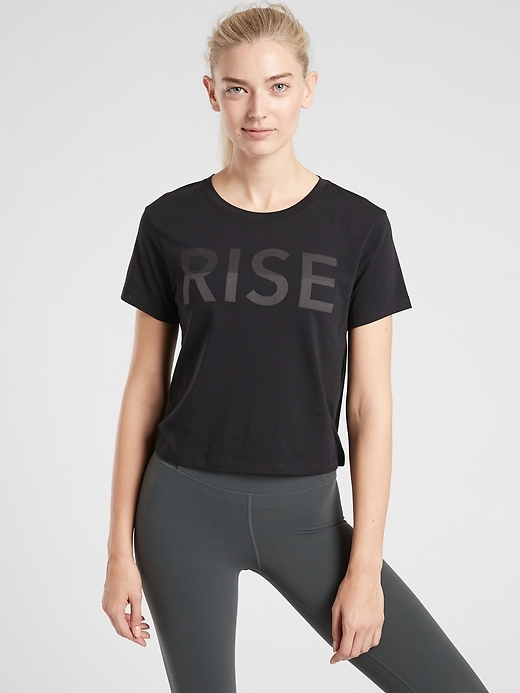 View large product image 1 of 3. Rise Crop Tee