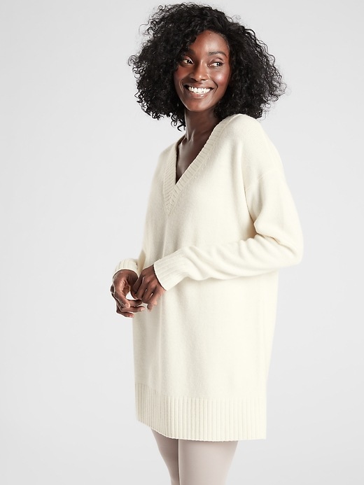 Image number 1 showing, Wool Cashmere V&#45Neck Tunic