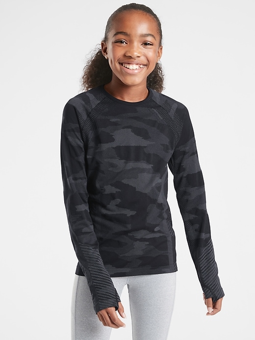 Image number 1 showing, Athleta Girl Power Up Camo Top
