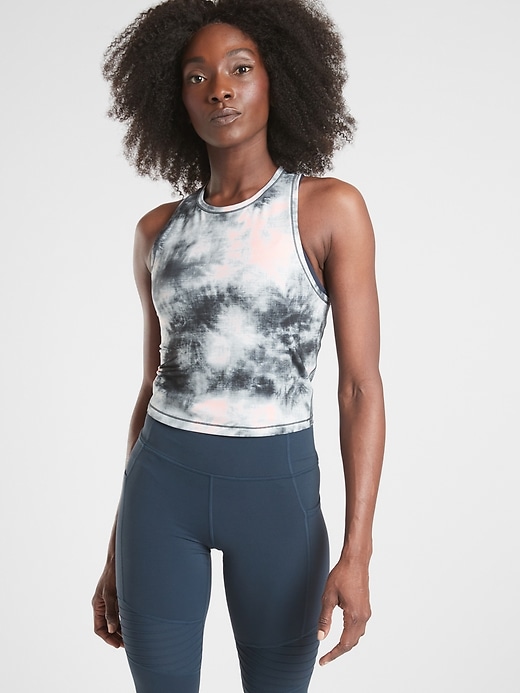 1 of 8 showing, with the color Orchid  Pink of product Shanti Crop Ice Dye Tank