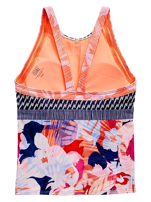2 of 8 showing, with the color Sunny Flora of product Athleta Girl Sunny Flora Tankini Top