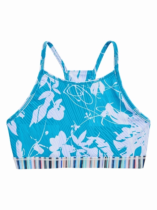Image number 3 showing, Athleta Girl Reversible Tropical Stripe Bikini Top