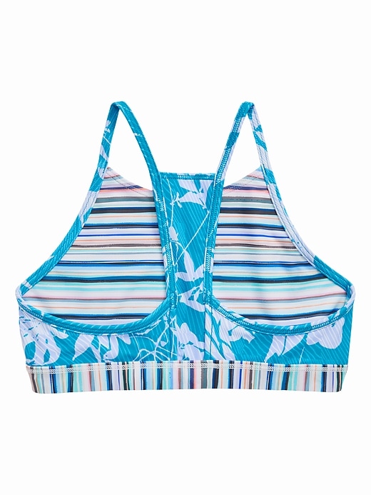 Image number 4 showing, Athleta Girl Reversible Tropical Stripe Bikini Top