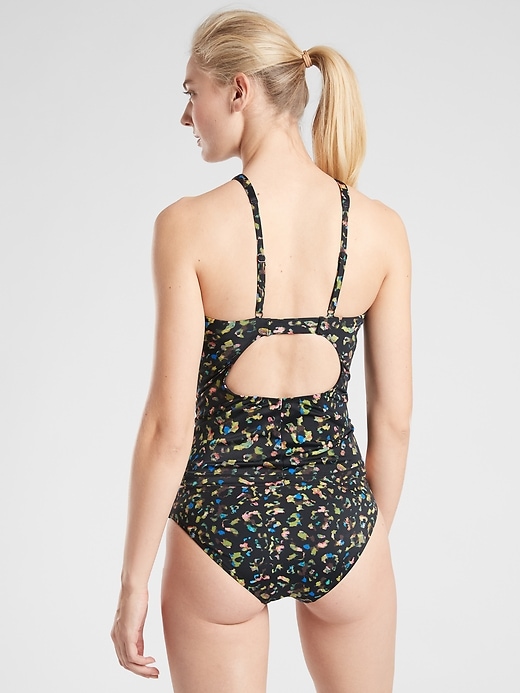 View large product image 2 of 3. Leopard High Neck Tankini