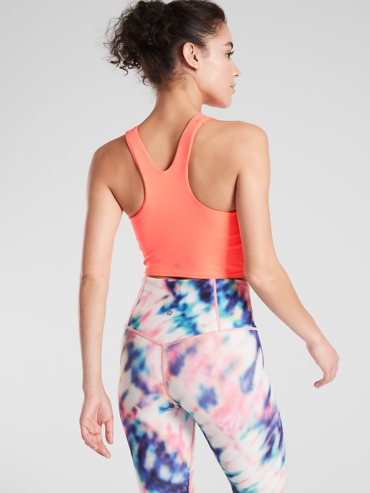 2 of 8 showing, with the color Coral Volt of product Conscious Crop Bra A-C