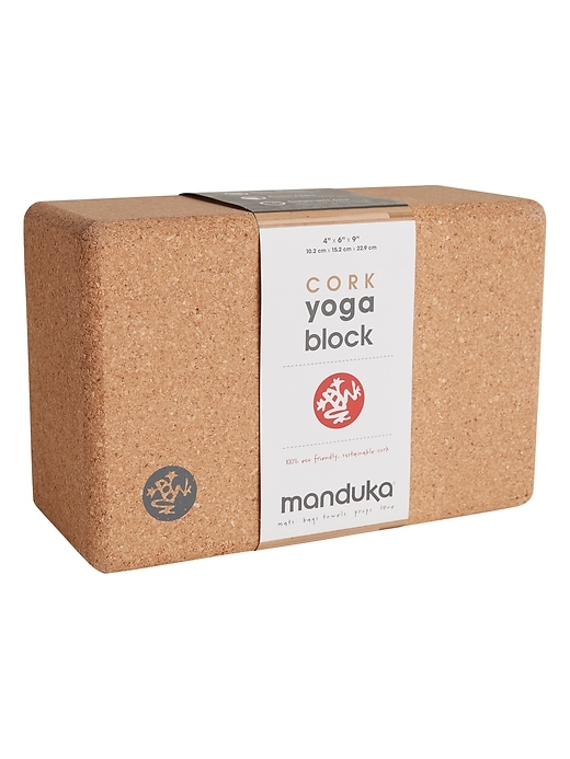 View large product image 1 of 1. Cork Yoga Block by Manduka&#174