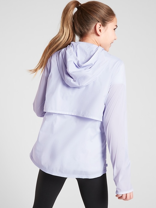 2 of 8 showing, with the color Stream Blue of product Athleta Girl Pace Breaker Jacket