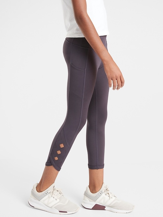 1 of 8 showing, with the color Spring Night of product Athleta Girl Spring Forward Capri