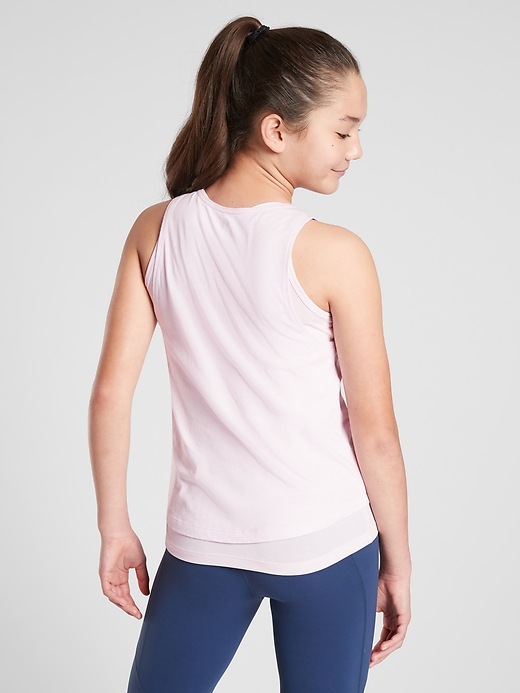 2 of 8 showing, with the color Delicate Pink of product Athleta Girl No Better Duo Tank