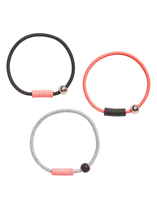 View large product image 1 of 1. Sporty Hair Ties 3&#45Pack