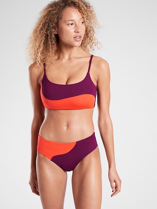 View large product image 1 of 3. D&#45DD Asym Colorblock Scoop Bikini Top