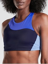 View large product image 3 of 3. Freestyle Colorblock High Neck Bikini Top