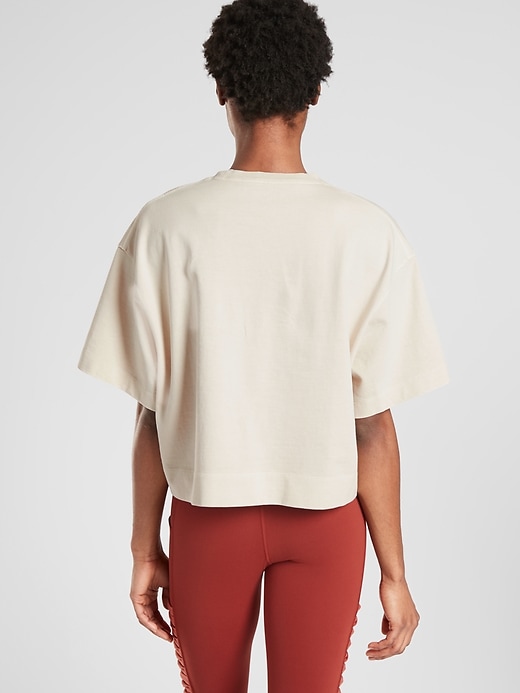2 of 8 showing, with the color Shoreline Beige of product Classic Cotton Crop Tee