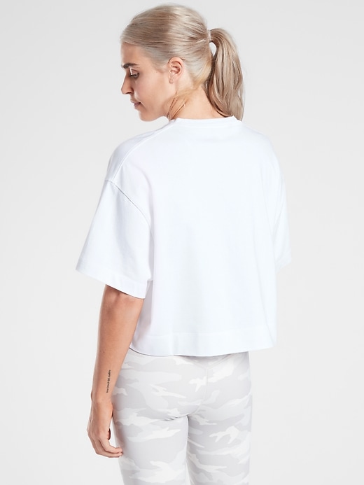 2 of 8 showing, with the color Bright White of product Classic Cotton Crop Tee