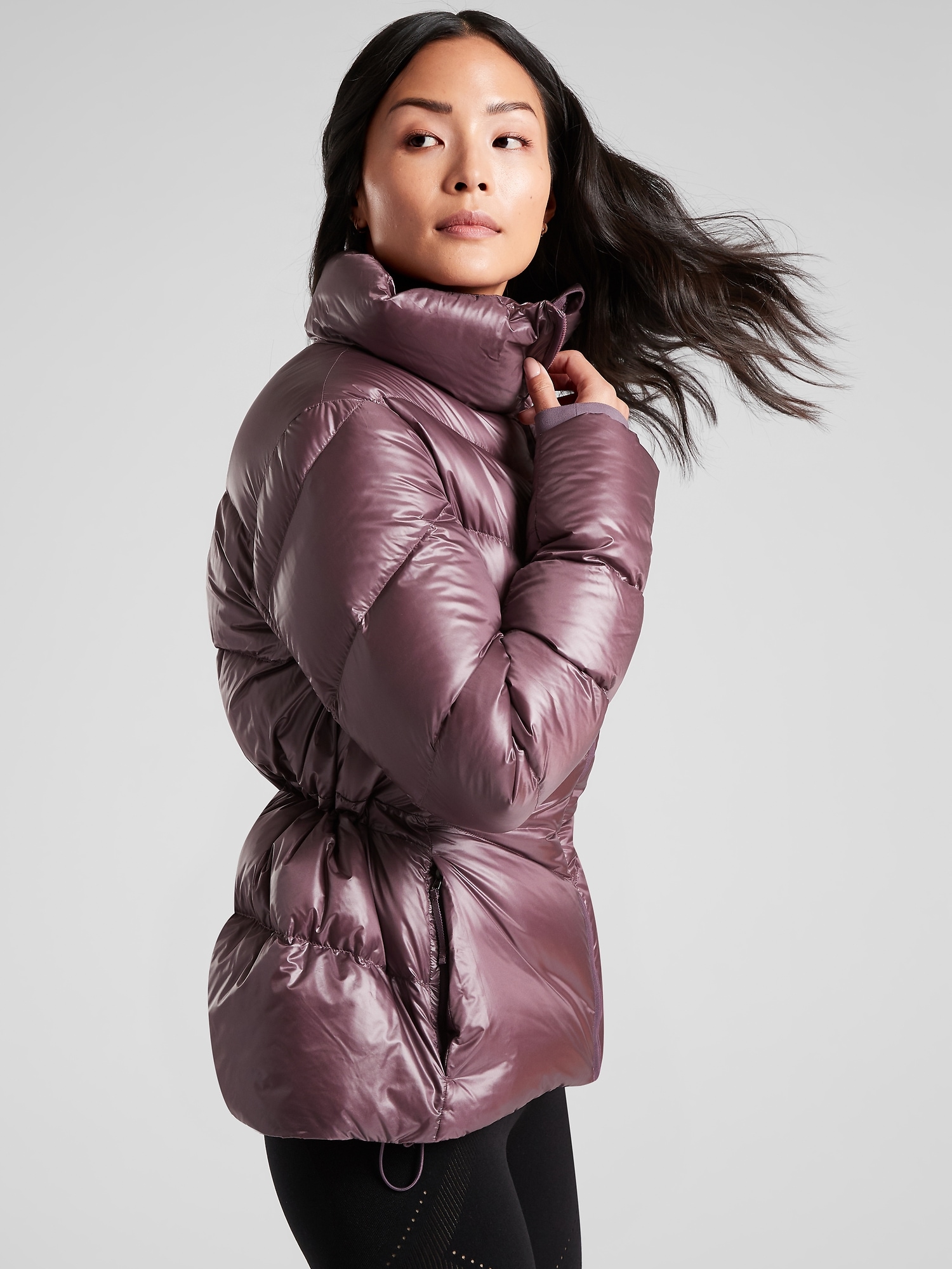 Athleta lofty metallic down hot sale jacket