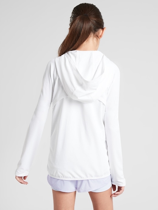 2 of 8 showing, with the color White of product Athleta Girl Tis' the Sea Sun Jacket