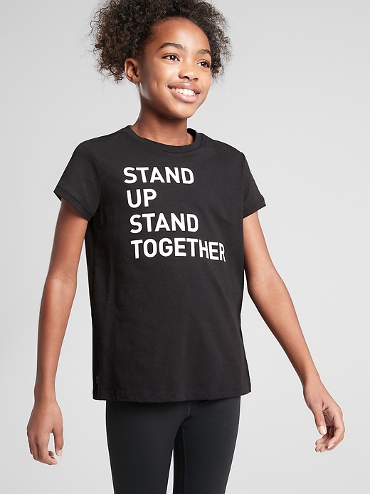 View large product image 1 of 3. Athleta Girl Earth Day Everday Tee