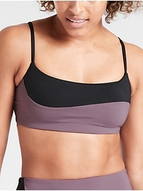 View large product image 3 of 3. A&#45C Asym Colorblock Scoop Bikini Top