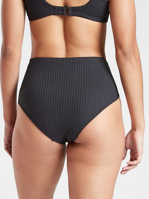 2 of 8 showing, with the color Black of product Rib High Waist Bottom