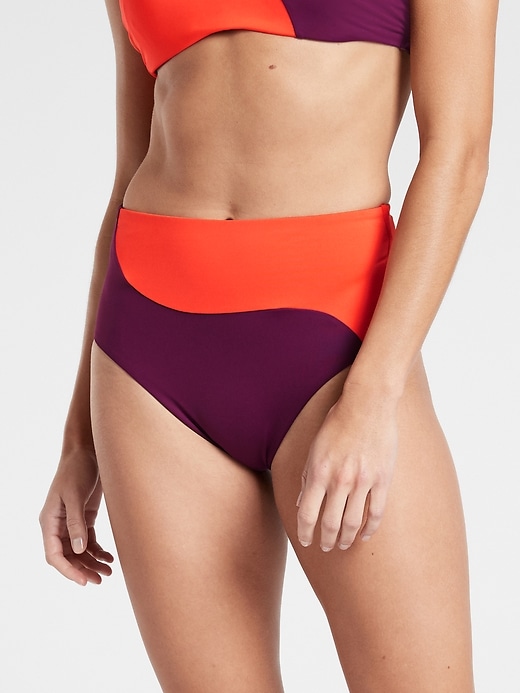 Image number 1 showing, Asym Colorblock High Waist Bottom