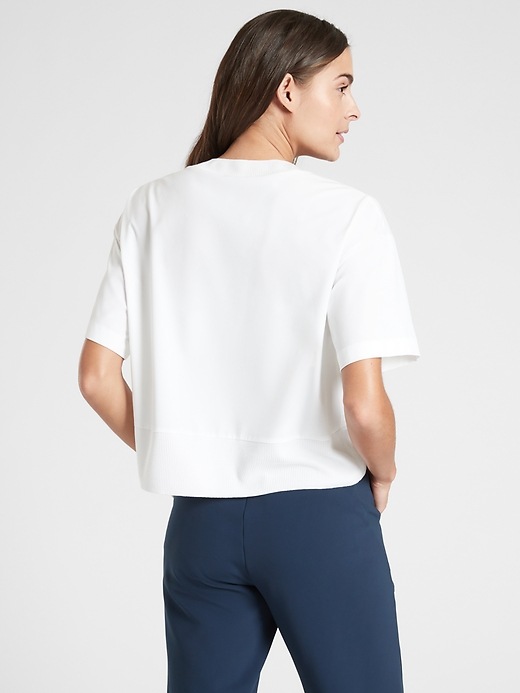 2 of 8 showing, with the color Bright White of product Zephyr Crop Tee