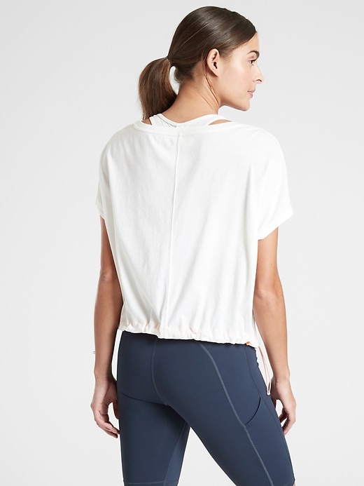 2 of 8 showing, with the color Bright White of product Organic Daily Bungee Tee